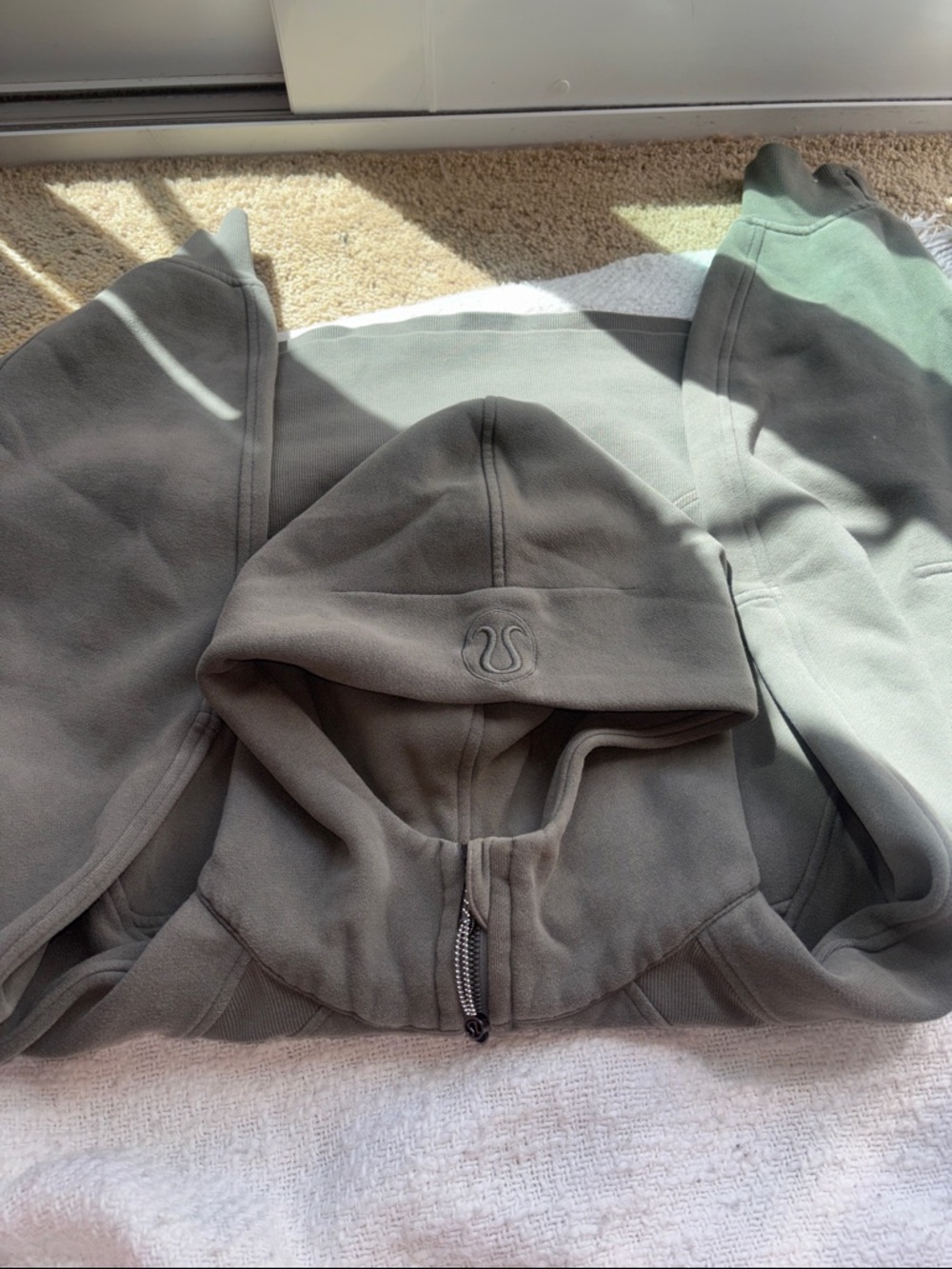 lululemon athletica Sage Green Fleece Hoodie